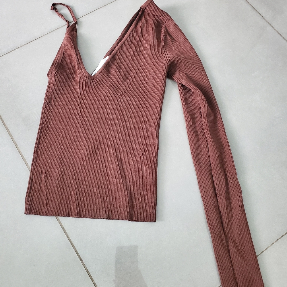 Zara brown women's blouse size S